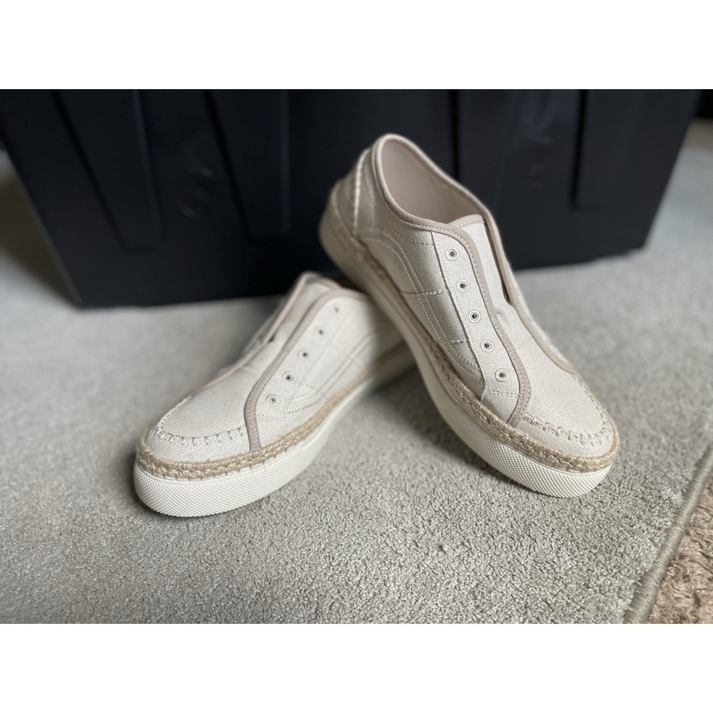 Blowfish Malibu No Chill Cream Canvas Espadrille Worn 1x Slip On Sneakers Sz 10